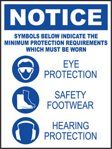 SAFETY SIGN (SAV) | Notice - Minimum Protection